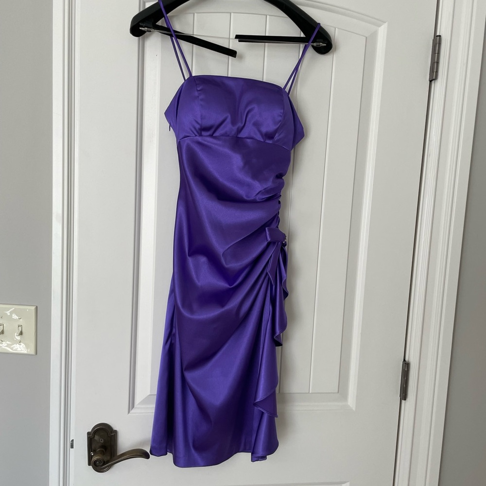 Beautiful purple satiny dress